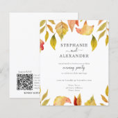 Herbstwochenende - Einladung zum Hochzeitstag-Aben (Vorne/Hinten)