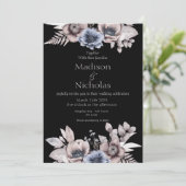 Herbstwochenende Einladung zur blühenden Hochzeit (Stehend Vorderseite)