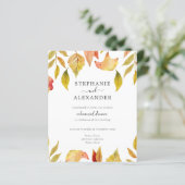 Herbstwochenende - Einladung zur Hochzeitsfeier Pr (Stehend Vorderseite)