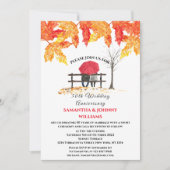 Herbstwochenende Herbst-Orange-Blätter zum 50. Hoc Einladung (Vorderseite)