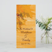 Herbstwochenende Hochzeitsprogramm Programm (Stehend Vorderseite)