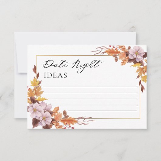 Herbstwochenende Hochzeitstag RSVP Karte (Vorderseite)