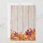 Herbstwochenende in der Liebe Einladung (Rückseite)