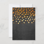 Herbstwochenende mit Gold und Black Grunge RSVP Karte (Rückseite)