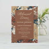 Herbstwochenende Probe Dinner Caramel Russet Inv Einladung (Stehend Vorderseite)
