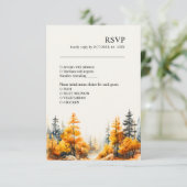 Herbstwochenende RSVP-Karte RSVP Karte (Stehend Vorderseite)