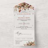 Herbstwochenende Rustikale Boho Hochzeit All In One Einladung (Innen Boden)