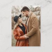 Herbstwochenende Rustikale Boho Hochzeit Begleitkarte (Rückseite)