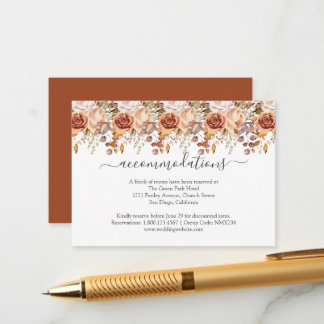 Herbstwochenende Rustikale Boho Hochzeit Begleitkarte