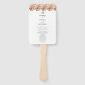 Herbstwochenende Rustikale Boho Hochzeit Fächer (Vorderseite)