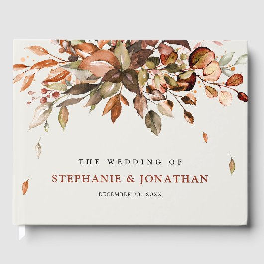Herbstwochenende Rustikale Boho Hochzeit Gästebuch (Vorderseite)