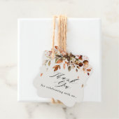 Herbstwochenende Rustikale Boho Hochzeit Geschenkanhänger (Beispiel)