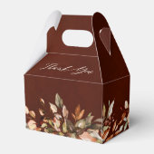 Herbstwochenende Rustikale Boho Hochzeit Geschenkschachtel (Rückseite)