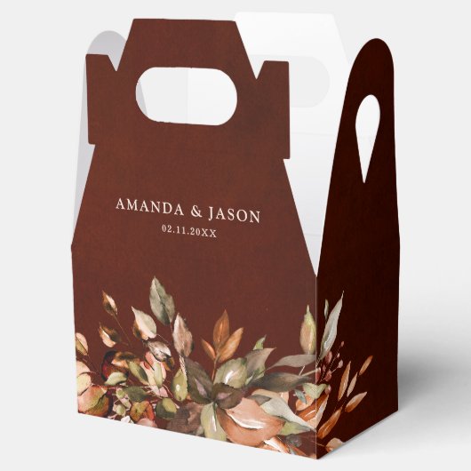 Herbstwochenende Rustikale Boho Hochzeit Geschenkschachtel (Geöffnet)