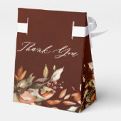 Herbstwochenende Rustikale Boho Hochzeit Geschenkschachtel (Rückseite)