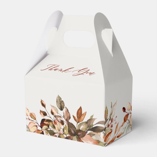 Herbstwochenende Rustikale Boho Hochzeit Geschenkschachtel (Rückseite)