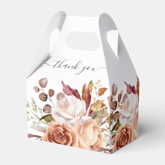 Herbstwochenende Rustikale Boho Hochzeit Geschenkschachtel (Rückseite)