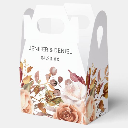 Herbstwochenende Rustikale Boho Hochzeit Geschenkschachtel (Geöffnet)