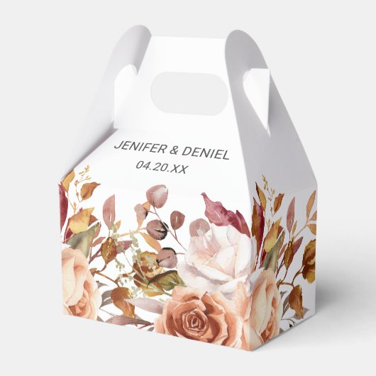 Herbstwochenende Rustikale Boho Hochzeit Geschenkschachtel (Vorderseite)