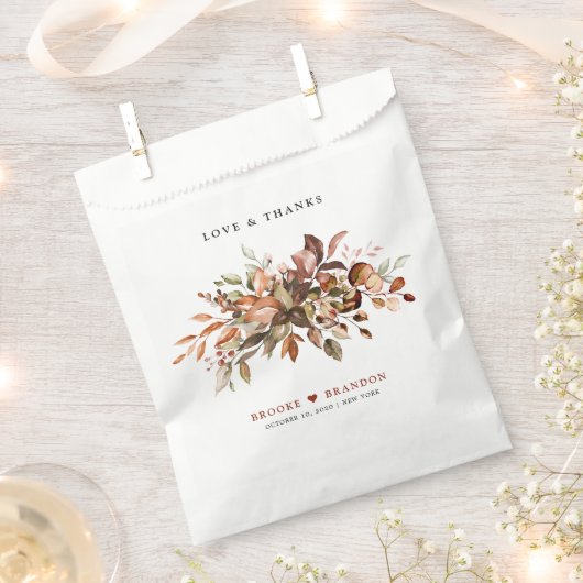 Herbstwochenende Rustikale Boho Hochzeit Geschenktütchen (Ausgeschnitten)