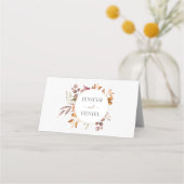 Herbstwochenende Rustikale Boho Hochzeit Platzkarte (Rückseite)