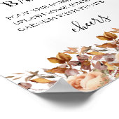 Herbstwochenende Rustikale Boho Hochzeit Poster (Ecke)