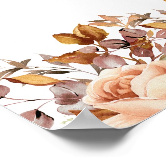 Herbstwochenende Rustikale Boho Hochzeit Poster (Ecke)