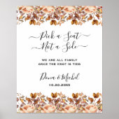Herbstwochenende Rustikale Boho Hochzeit Poster (Vorne)