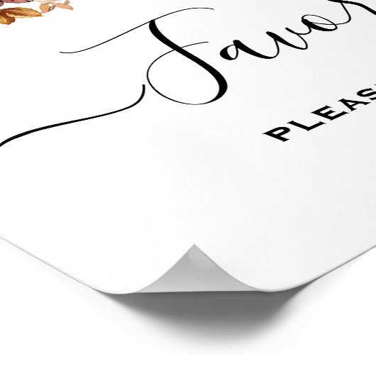 Herbstwochenende Rustikale Boho Hochzeit Poster (Ecke)