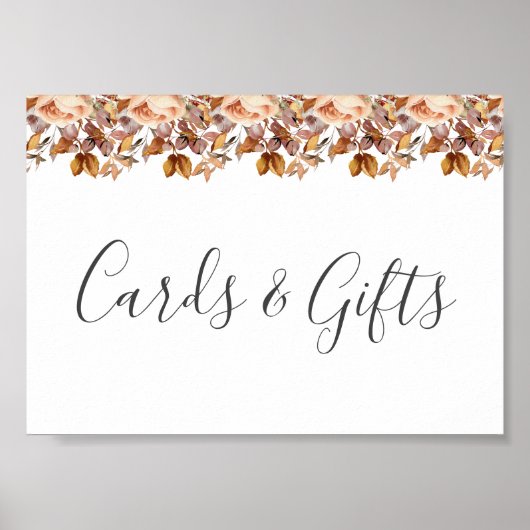 Herbstwochenende Rustikale Boho Hochzeit Poster (Vorne)