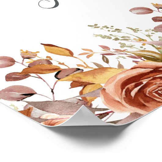 Herbstwochenende Rustikale Boho Hochzeit Poster (Ecke)