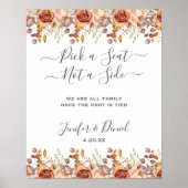 Herbstwochenende Rustikale Boho Hochzeit Poster (Vorne)