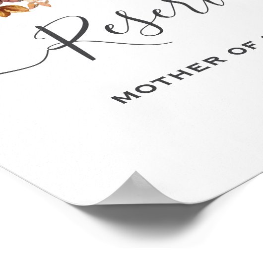 Herbstwochenende Rustikale Boho Hochzeit Poster (Ecke)