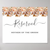 Herbstwochenende Rustikale Boho Hochzeit Poster (Vorne)