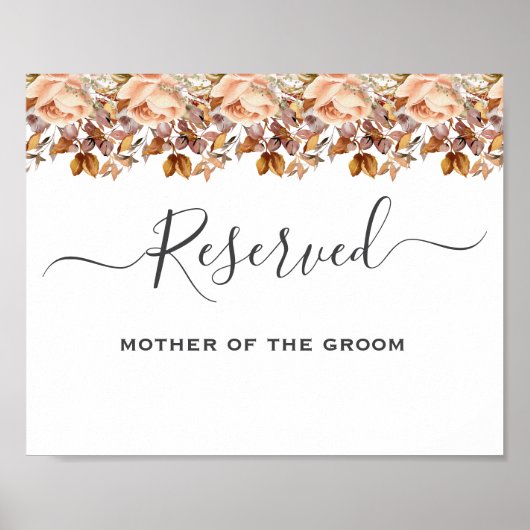 Herbstwochenende Rustikale Boho Hochzeit Poster (Vorne)