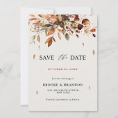 Herbstwochenende Rustikale Boho Hochzeit Save The Date (Vorderseite)