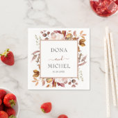 Herbstwochenende Rustikale Boho Hochzeit Serviette (Beispiel)