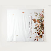 Herbstwochenende Rustikale Boho Hochzeit Wandteppich (Vorderseite (Horizontal))