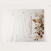 Herbstwochenende Rustikale Boho Hochzeit Wandteppich (Vorderseite (Horizontal))