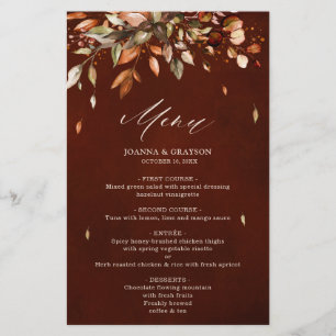 Herbstwochenende Rustikales Hochzeitmenü
