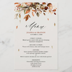 Herbstwochenende Rustikales Hochzeitmenü