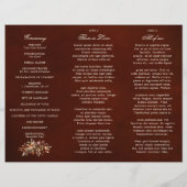 Herbstwochenende Rustikales Hochzeitsprogramm (Rückseite)