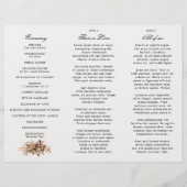 Herbstwochenende Rustikales Hochzeitsprogramm (Rückseite)