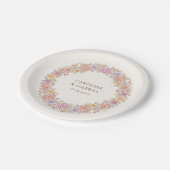 Herbstwochenende Wildblumen Pappteller (Schrägansicht)