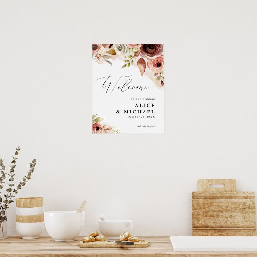 Herbstwochenende Willkommenspost Poster (Küche)