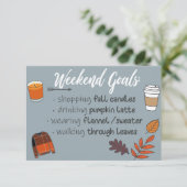 "Herbstwochenende Ziele" zum Spaß (Stehend Vorderseite)