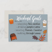 "Herbstwochenende Ziele" zum Spaß (Vorne/Hinten)