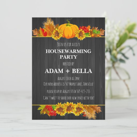 Herbstwohnung Einladungen (Stehend Vorderseite)