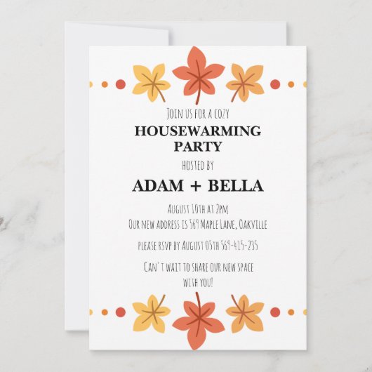 Herbstwohnung Einladungen (Vorderseite)