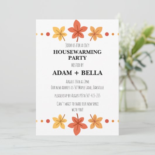 Herbstwohnung Einladungen (Stehend Vorderseite)